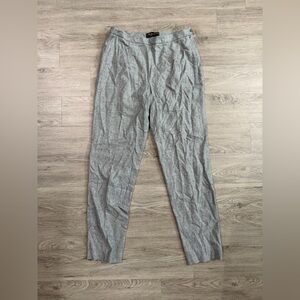 Women’s Loro Piana Cashmere Silk Gray Trousers Pants 44